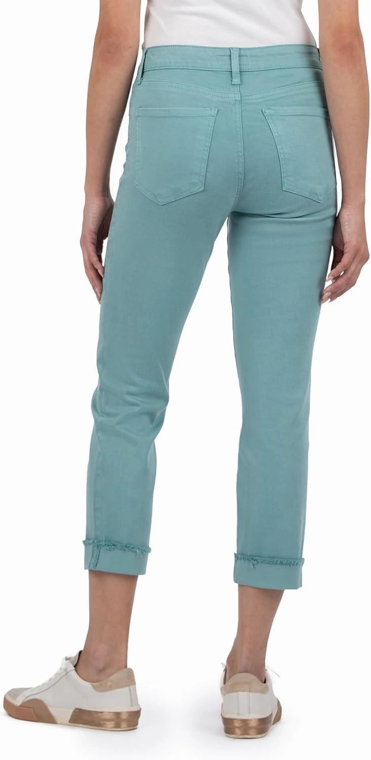 KUT from the Kloth Amy Crop Straight Leg Jeans, Ankle Length, Cool Girl Style