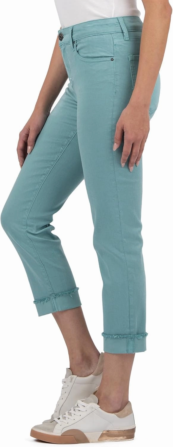 KUT from the Kloth Amy Crop Straight Leg Jeans, Ankle Length, Cool Girl Style