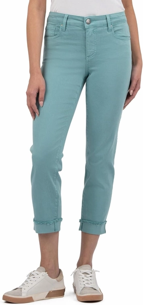 KUT from the Kloth Amy Crop Straight Leg Jeans, Ankle Length, Cool Girl Style