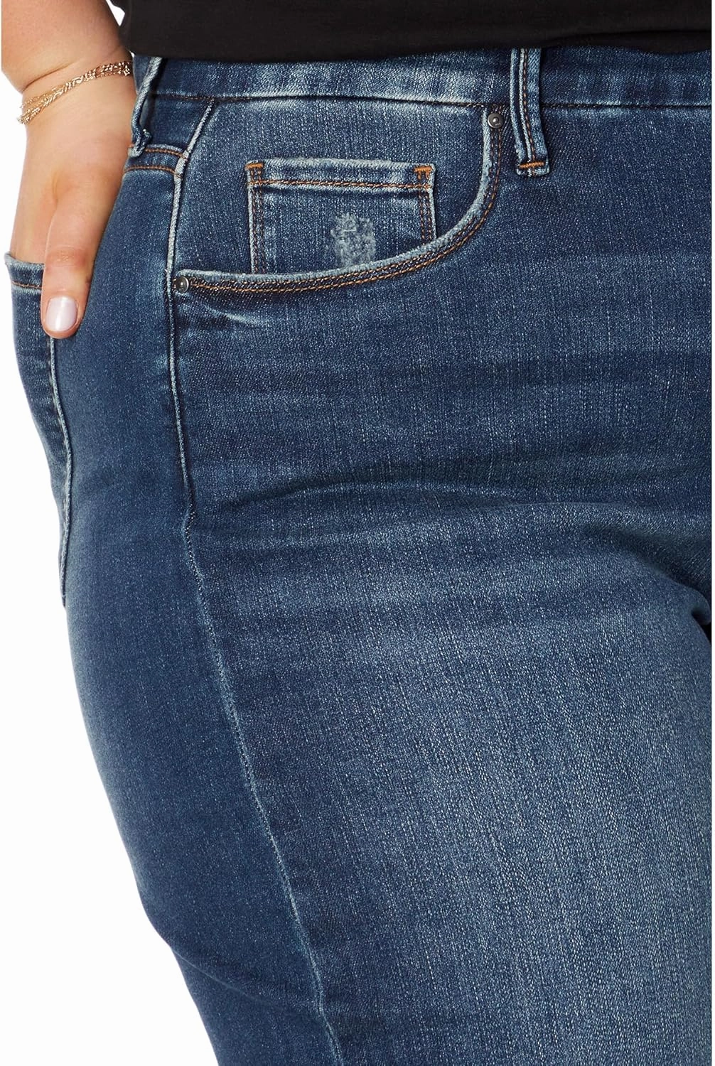 KUT from the Kloth Plus Size Meg High-Rise Fab Ab Wide Leg Raw Hem in Dreamer