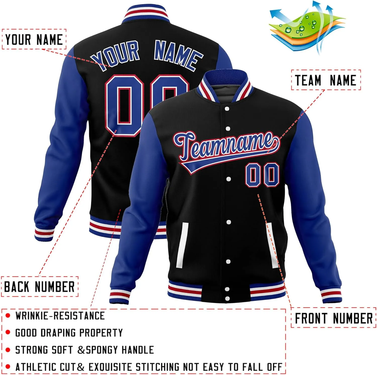 KXK Custom Men Fashion Varsity Jacket Cotton Letterman Baseball Bomber Jackets Personalized Stitched Team Name Number