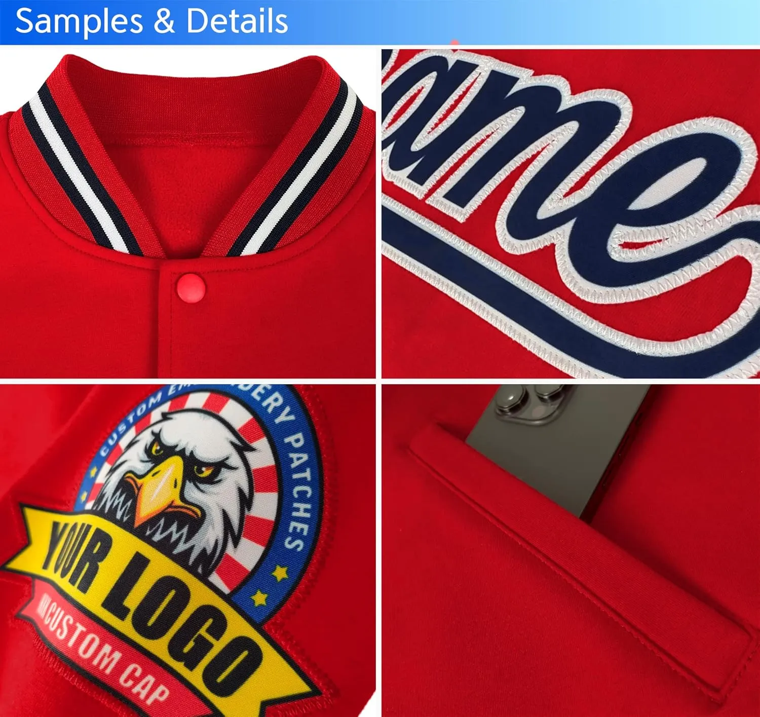 KXK Custom Men Fashion Varsity Jacket Cotton Letterman Baseball Bomber Jackets Personalized Stitched Team Name Number