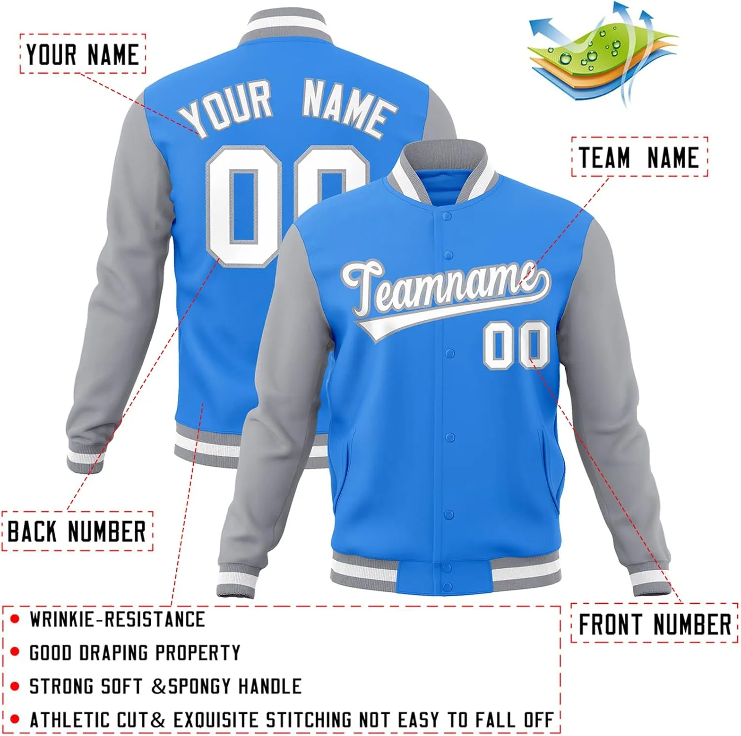 KXK Custom Men/Women/Youth Varsity Baseball Jacket Blend Letterman Jackets Stitched Personalized Name Number Logo Big Size
