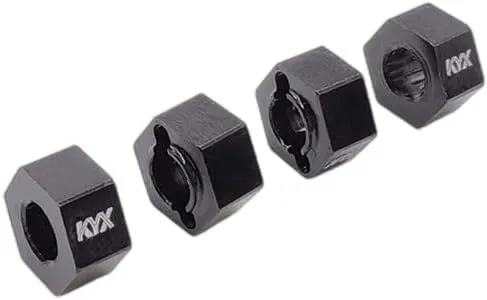 KYX Racing Aluminum CNC Machined Aluminum Wheel Hex Upgrades Parts Accessories for 1/16 1/18 RC Crawler Car LOSI Mini-B Brushed Mini-T Buggy