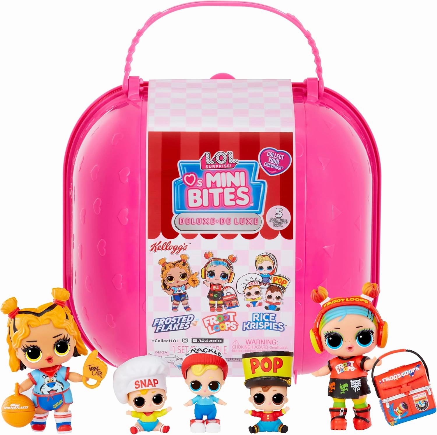 L.O.L. Surprise! Loves Mini Sweets S3 Deluxe- Kellogg's with 4 Dolls, Accessories, Limited Edition Dolls, Candy and Cereal Theme, Kellogg’s Theme, Collectible Dolls- Great Gift for Girls Age 4 