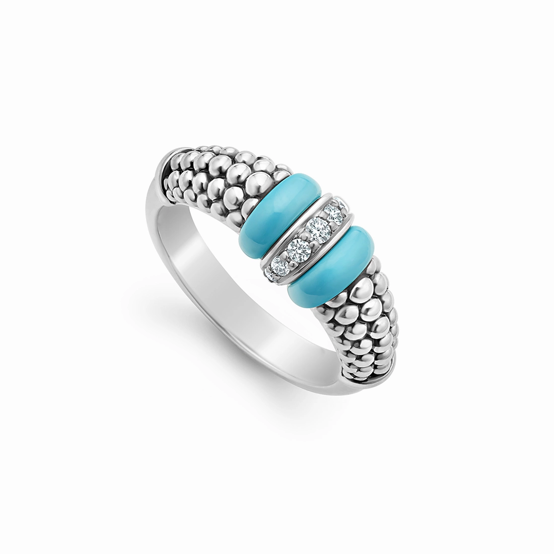 LAGOS Blue Caviar Ceramic Diamond Ring