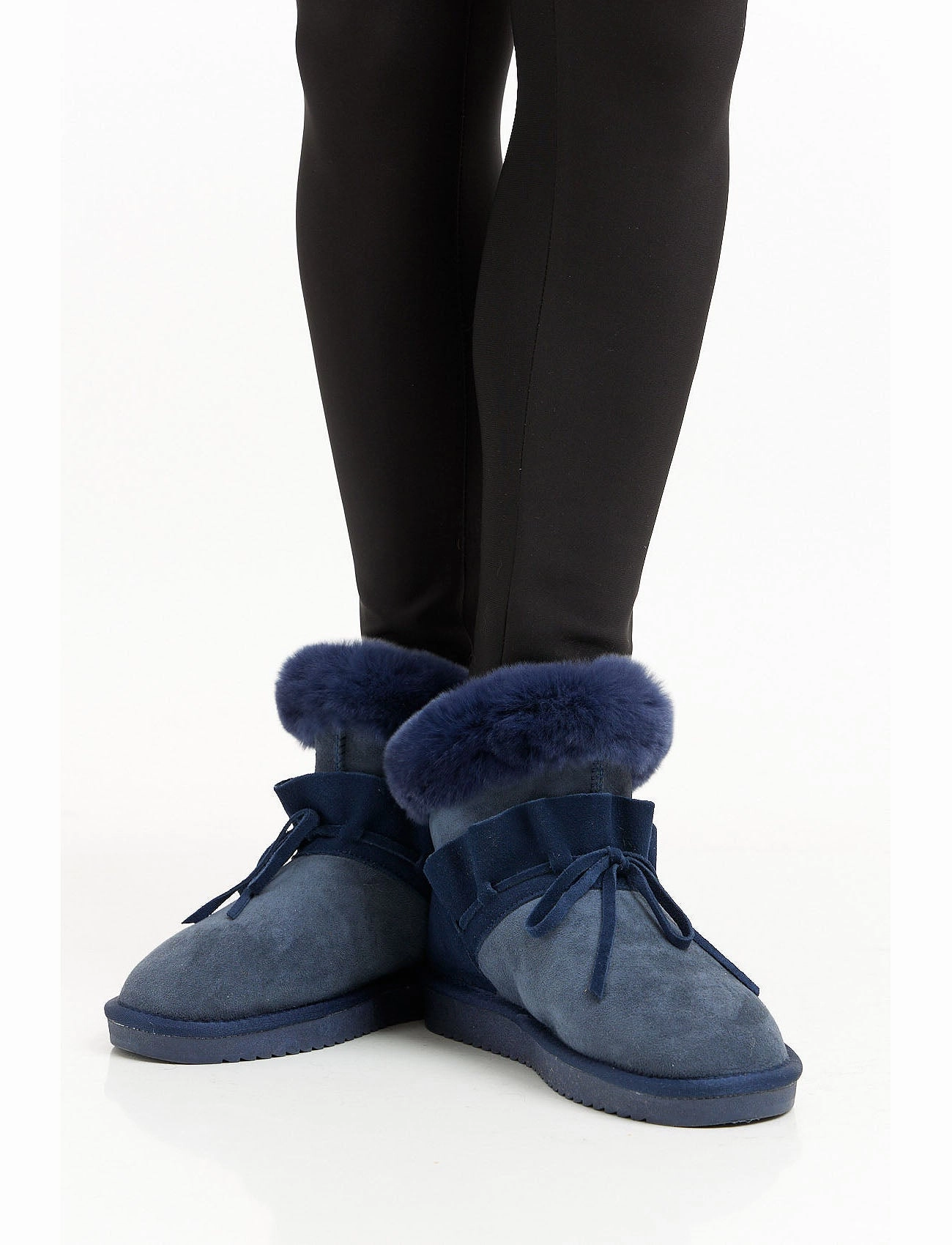 Lambskin ankle boots - navy