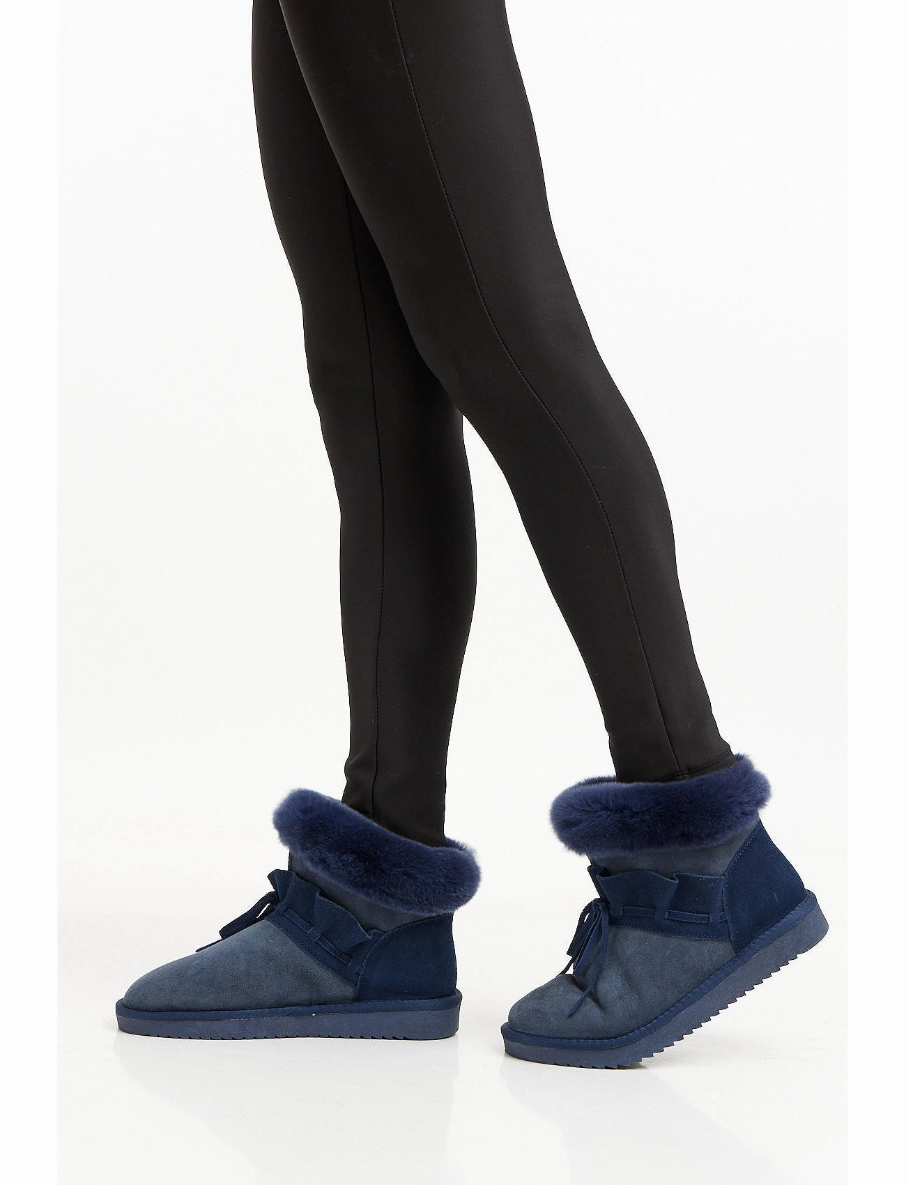 Lambskin ankle boots - navy