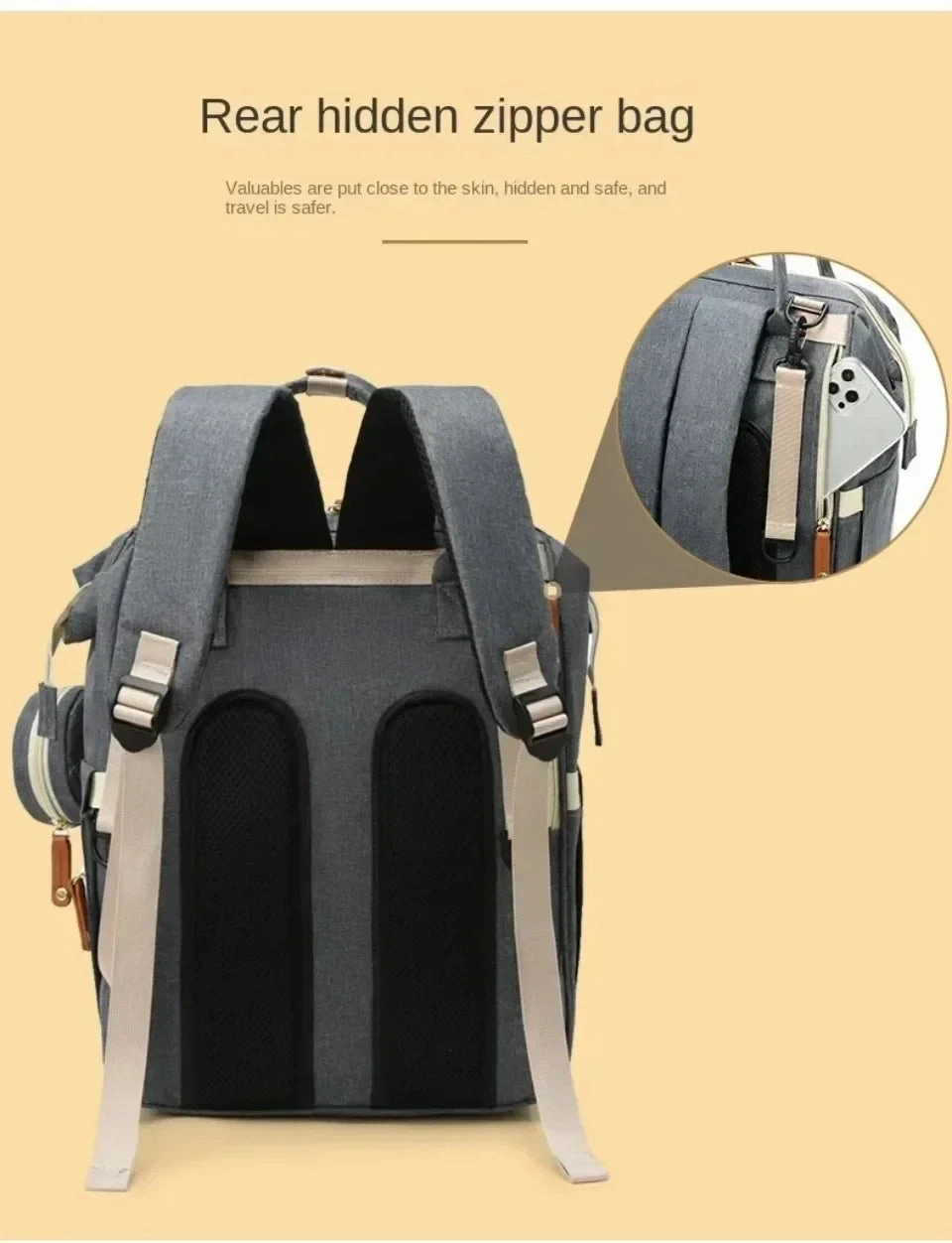 Large Baby Diaper Backpack with Changing Pad for Parents