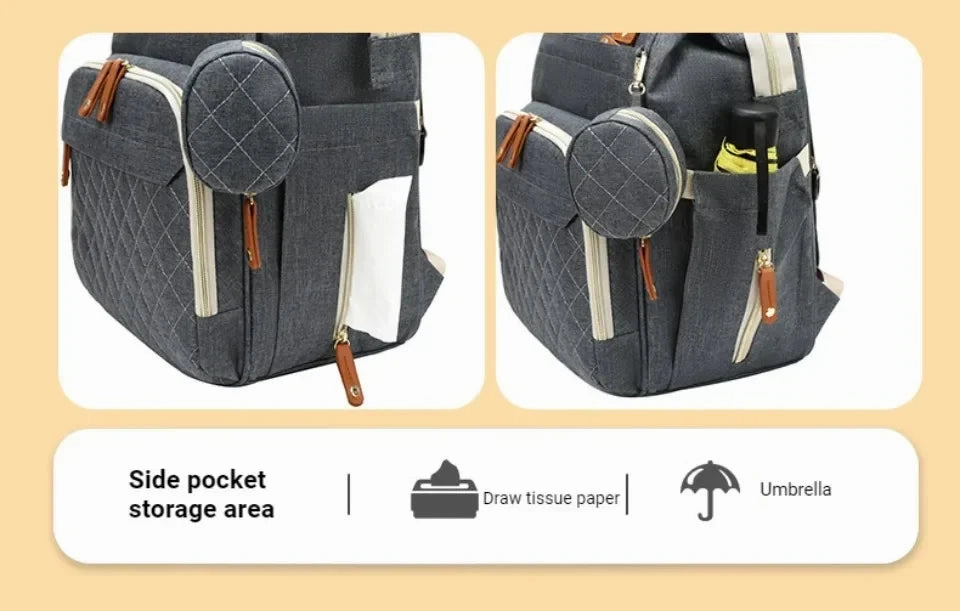 Large Baby Diaper Backpack with Changing Pad for Parents