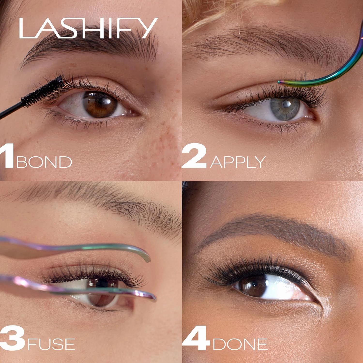 Lashify Amplify Plus  12mm Eyelash Extensions Refill in Truffle Color, Easy DIY False Lashes for the Most Delicate, Natural and Long Lasting Look