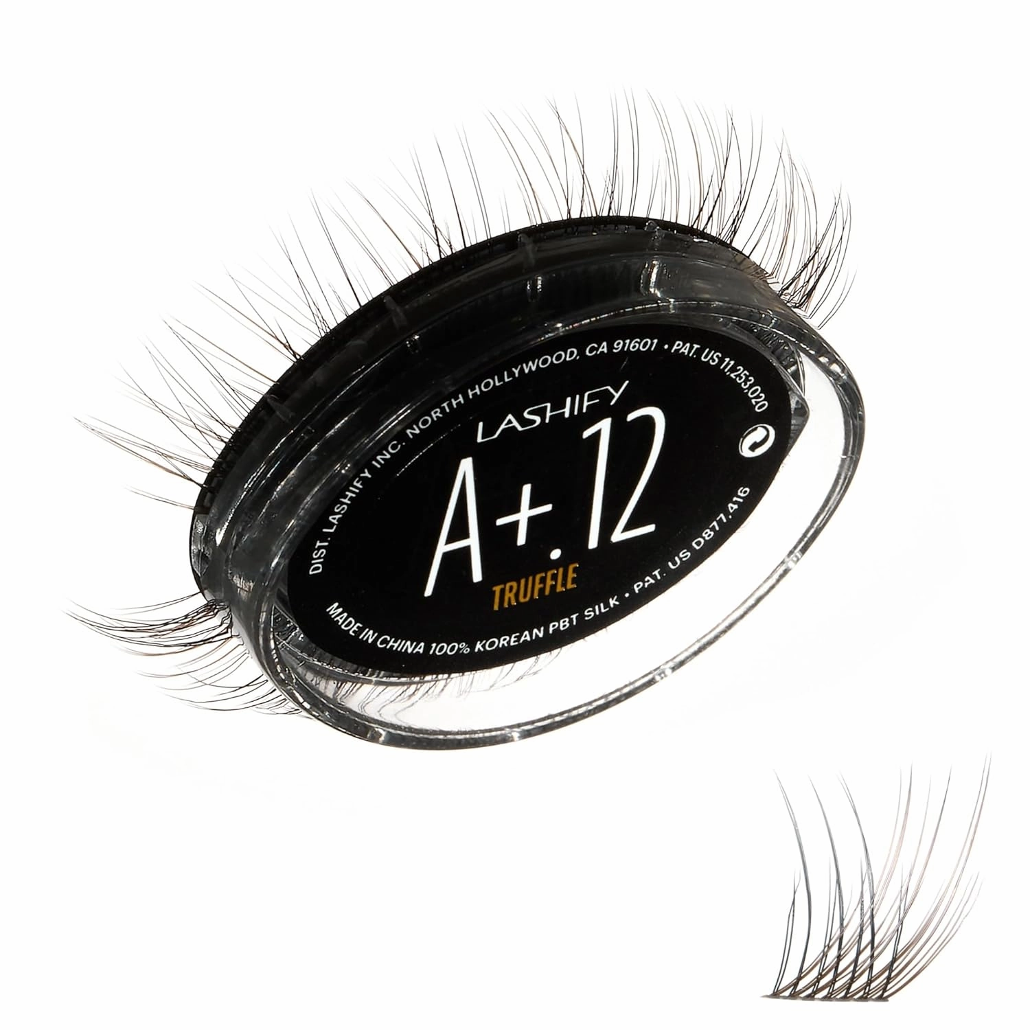 Lashify Amplify Plus  12mm Eyelash Extensions Refill in Truffle Color, Easy DIY False Lashes for the Most Delicate, Natural and Long Lasting Look