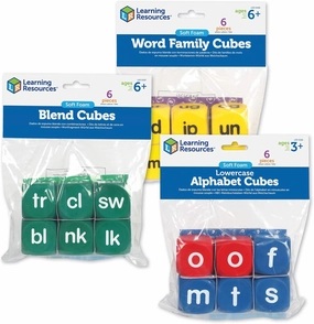 Learning Resources Phonics Cubes Class Set, Set of 18, LER0589