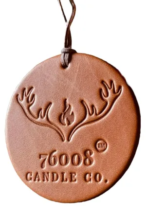 Leather Scented Car Air Freshner | Hanging Round Car Freshener for Home or Car | Gifts for Him | Leather Car Scent | Leather Car Air Freshener | New Car Scent
