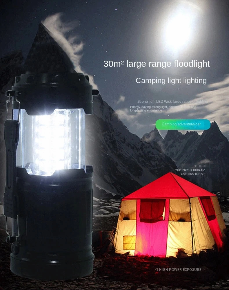 LED Hight power White Outdoor Camping Lamp Portable Stretch Camping Lamp Portable Tent Pull Lantern Emergency Light