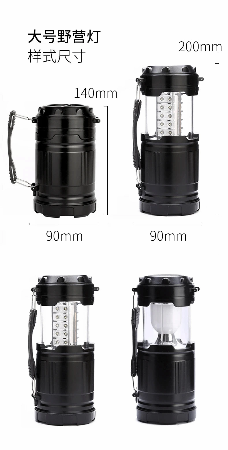 LED Hight power White Outdoor Camping Lamp Portable Stretch Camping Lamp Portable Tent Pull Lantern Emergency Light