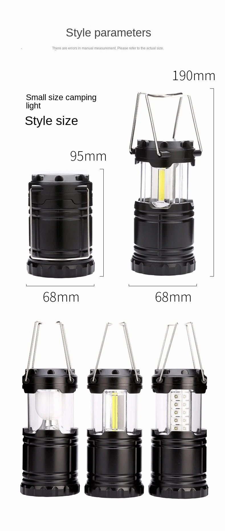 LED Hight power White Outdoor Camping Lamp Portable Stretch Camping Lamp Portable Tent Pull Lantern Emergency Light