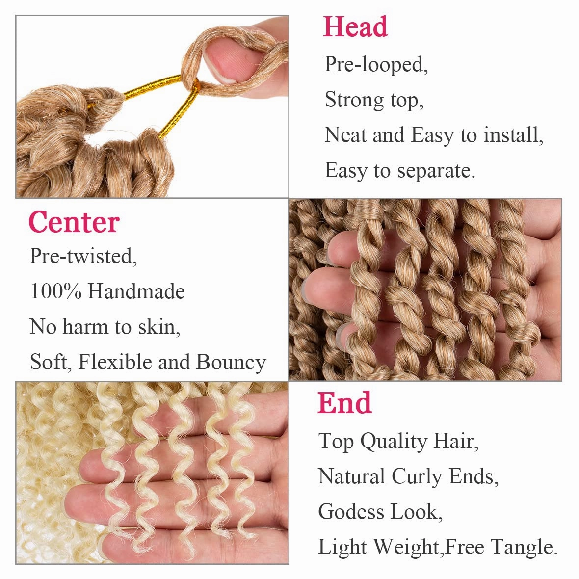 Leeven 8 Packs Pre-Twisted Passion Twists Synthetic Crochet Hair Extensions 12 Roots/pack 22 Inch Ombre Crochet Passion Twist Braiding Hair Curly Ends Twist Hair Ombre Color T27613#