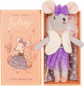 LEVLOVS Mama and Daughter Mouse Stuffed Animal｜Linen Mouse Toy｜Mouse Family｜Cotton Mouse｜Fairy Mouse｜Mini Dolls Set｜Fabric Doll Mice Toys ｜Family Dolls