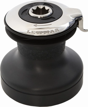 Lewmar 15ST EVO Self Tailing Alloy Winch in Black – Single Speed Size 15 Winch, Gear Ratio 2:1, Power Ratio 15.8:1, Measures 4-3/4" Base Diameter x 4-11/16" high, no Tools Required