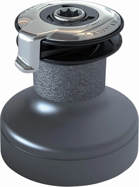 Lewmar 15ST EVO Self Tailing Alloy Winch in Grey – Single Speed Size 15 Winch, Gear Ratio 2:1, Power Ratio 15.8:1, Measures 4-3/4" Base Diameter x 4-11/16" high, no Tools Required