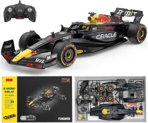 Licensed Red Bull F1 RB19 RC Car Building Kit 1/16 Scale Supercar Assembly Set with Remote Controller, Licensed Model, 55 Pieces, STEM Kits for Kids and Adults, Ages 8  (RedBull RB19)