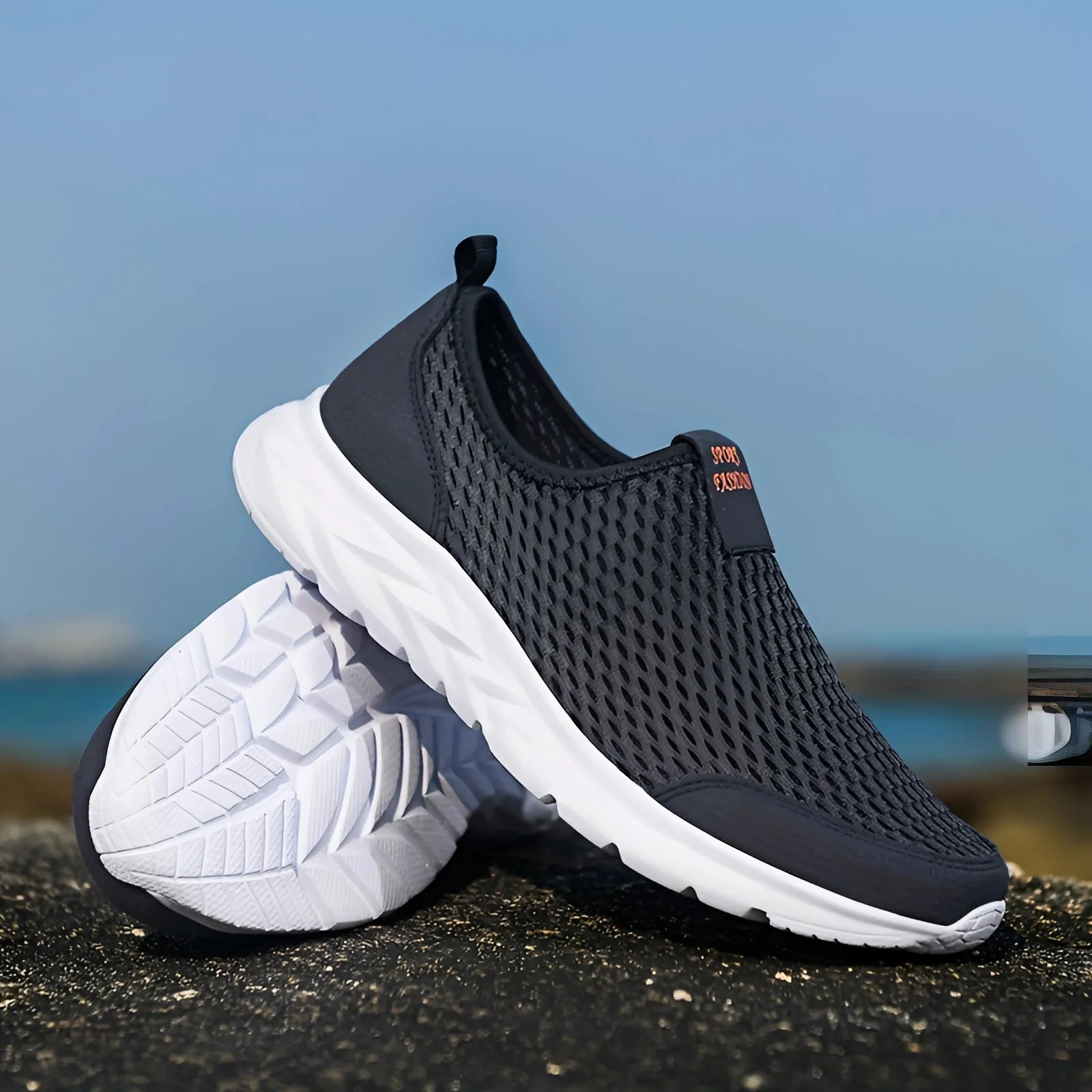 Lightweight Breathable Slip-On Women's Sneakers - Water-Resistant