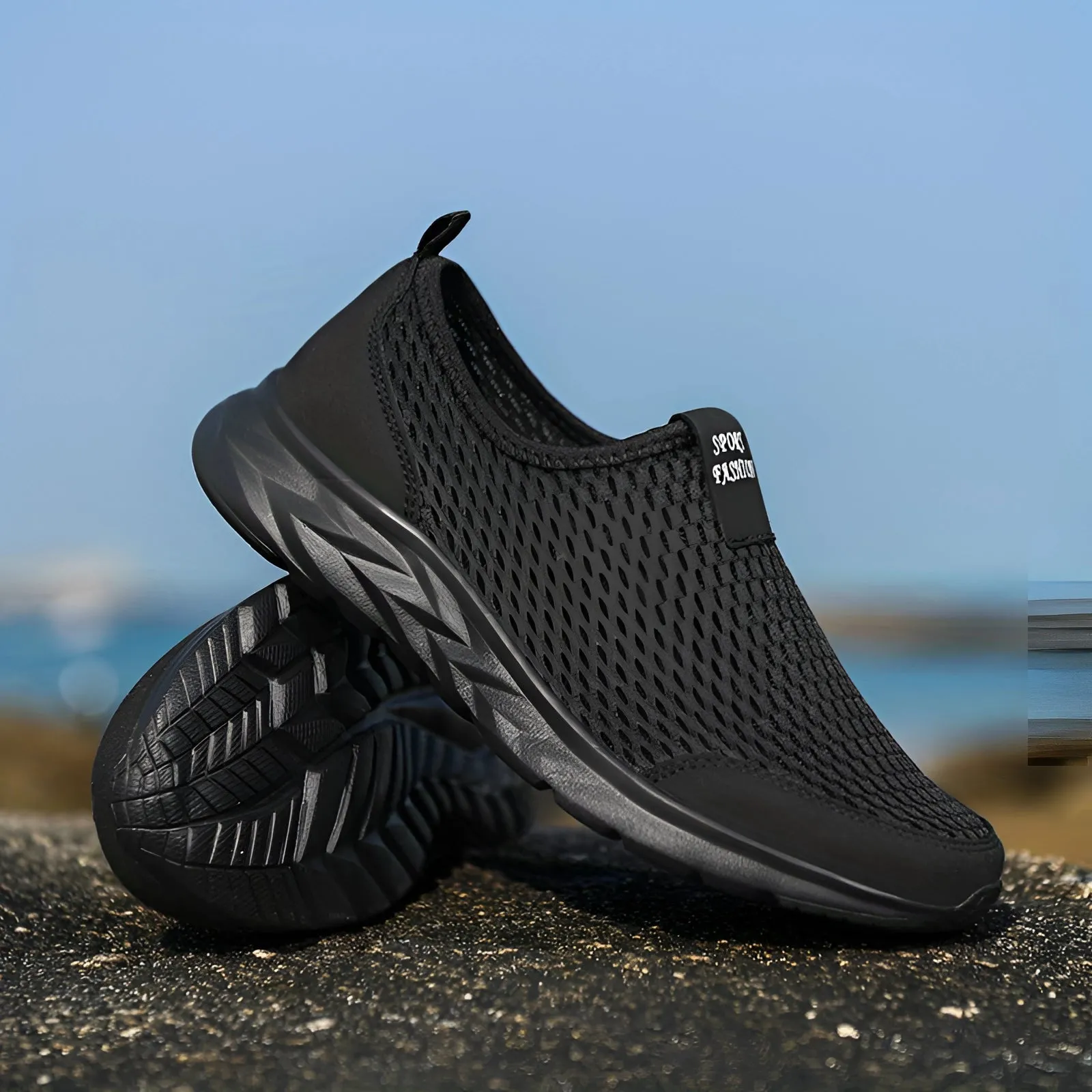 Lightweight Breathable Slip-On Women's Sneakers - Water-Resistant