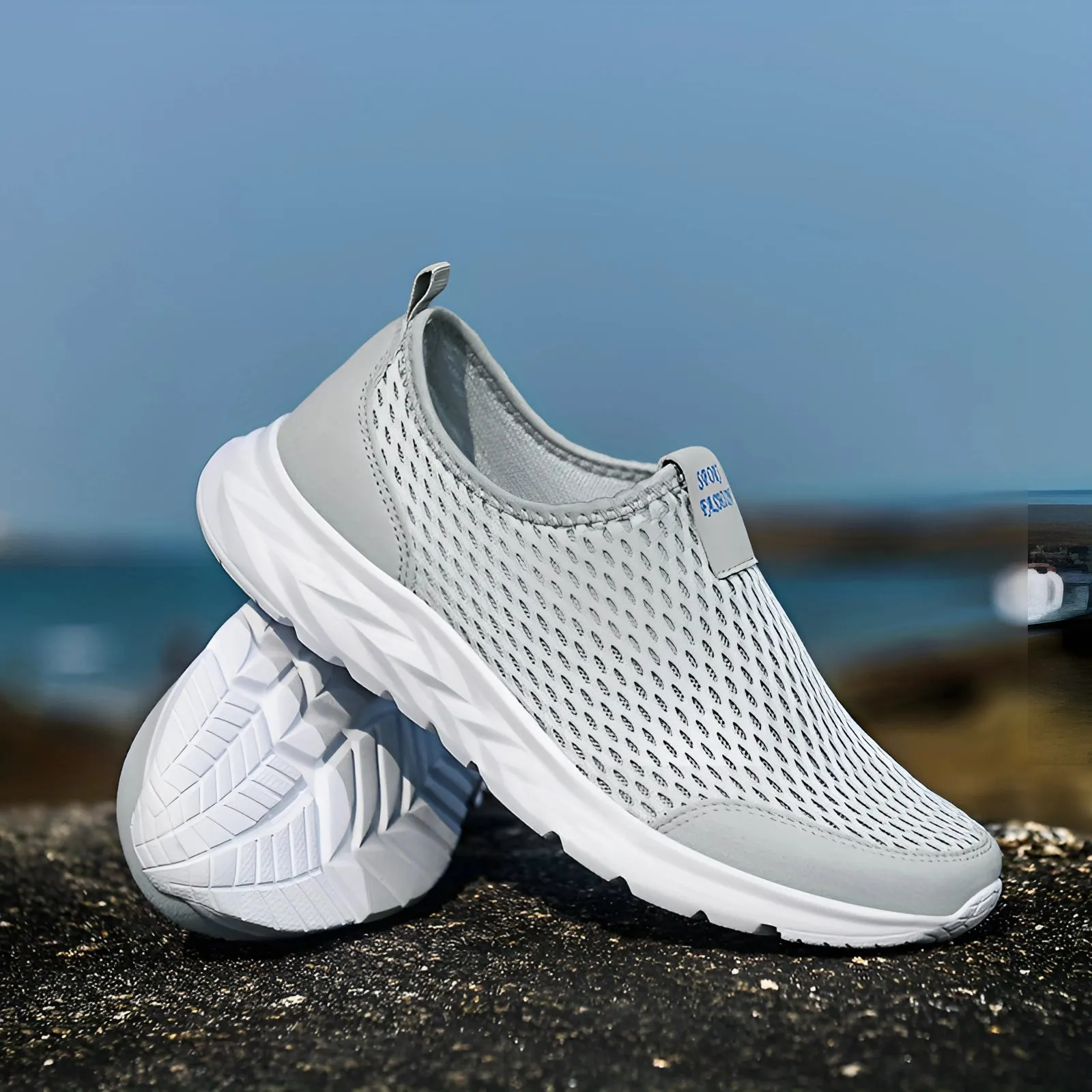 Lightweight Breathable Slip-On Women's Sneakers - Water-Resistant