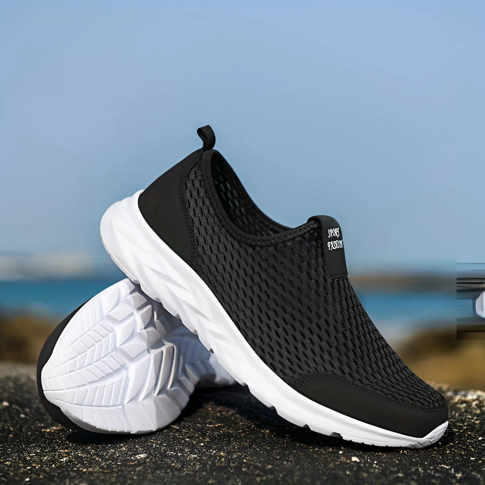 Lightweight Breathable Slip-On Women's Sneakers - Water-Resistant