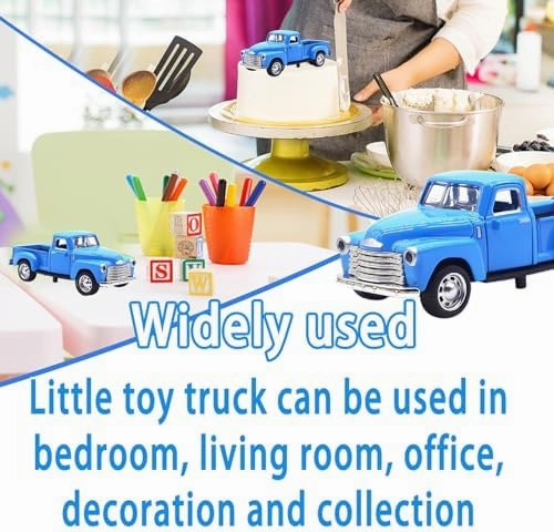 Little Blue Truck Toy for Kids Ages 2 3 4 5 6 7 8 Year Old Boys Girls,1:32 Alloy Kids Car Toy Driveable,Car Door Can Open,Toy Trucks for Toddlers Easter Christmas Birthday Gifts