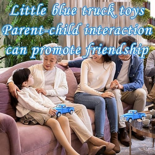 Little Blue Truck Toy for Kids Ages 2 3 4 5 6 7 8 Year Old Boys Girls,1:32 Alloy Kids Car Toy Driveable,Car Door Can Open,Toy Trucks for Toddlers Easter Christmas Birthday Gifts