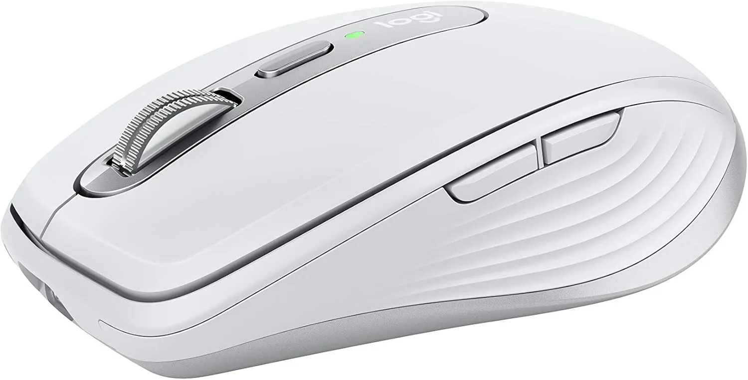 Logitech MX Anywhere 3 for Mac – Wireless, Ultrafast Magnetic Scrolling, Any Surface, 4000DPI Sensor, USB-C, Bluetooth,MacBook Pro/ Air,iMac,iPad Compatible - Pale Grey
