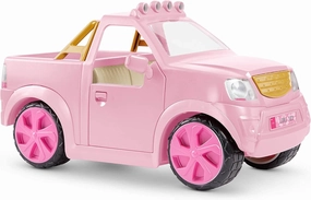 Lori Dolls – Ride & Shine Pickup Truck– Pick-Up Truck for Mini Dolls – Pink Car for 6-inch Dolls – Trailer Hitch & Openable Doors – Toy Vehicle for Kids – 3 Years   LO37113C1Z