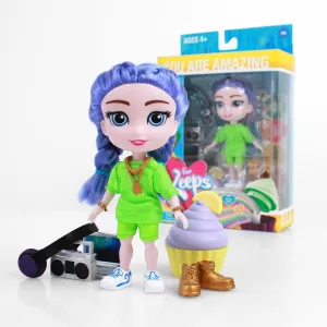 Loyal Subjects - for Keeps Ella Girl with Cupcake Keepsake Violet Hair 5 Action Figure (Net)