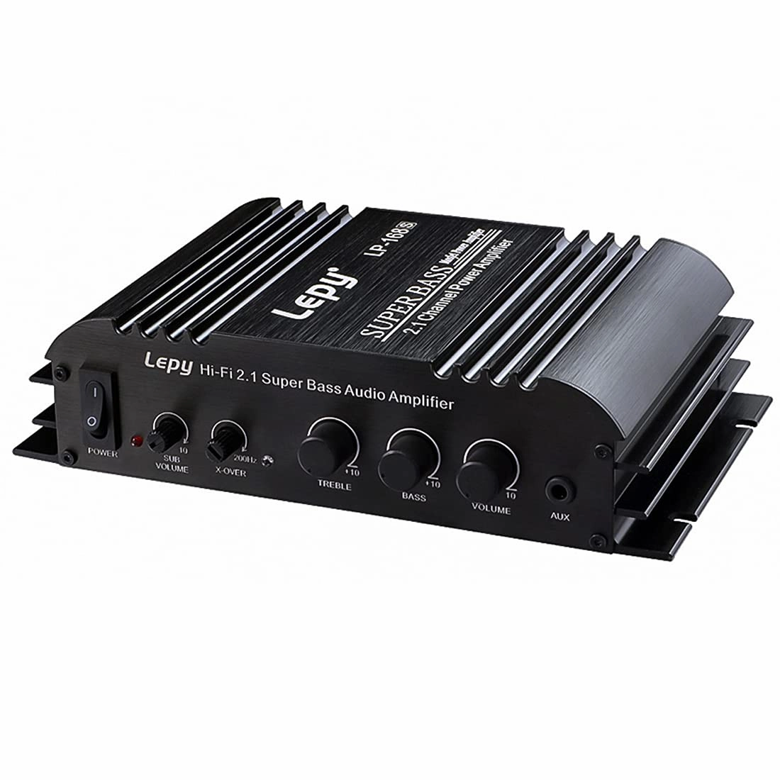 LP-168S Digital Stereo Power Amplifier Audio 2.1 Channel 2x40W R/L 68Wx1 Sub Woofer Mini Amplifier RMS Output Super Bass Hi-Fi USB AUX