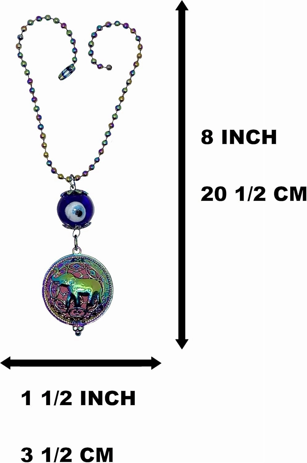 LUCKBOOSTIUM Aromatherapy Evil Eye Diffuser for Car - Hanging Pendant with Scent Pad, Essential Oil Locket, Anxiety Relief Car Charm, Small Rearview Mirror Ornament, Spiritual Air Freshener
