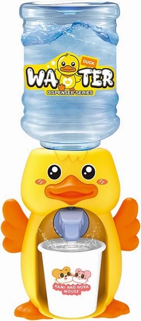 LUOZZY Mini Water Dispenser Toy for Kids Simulation Animal Water Machine Dollhouse Toy (Cute Duck)