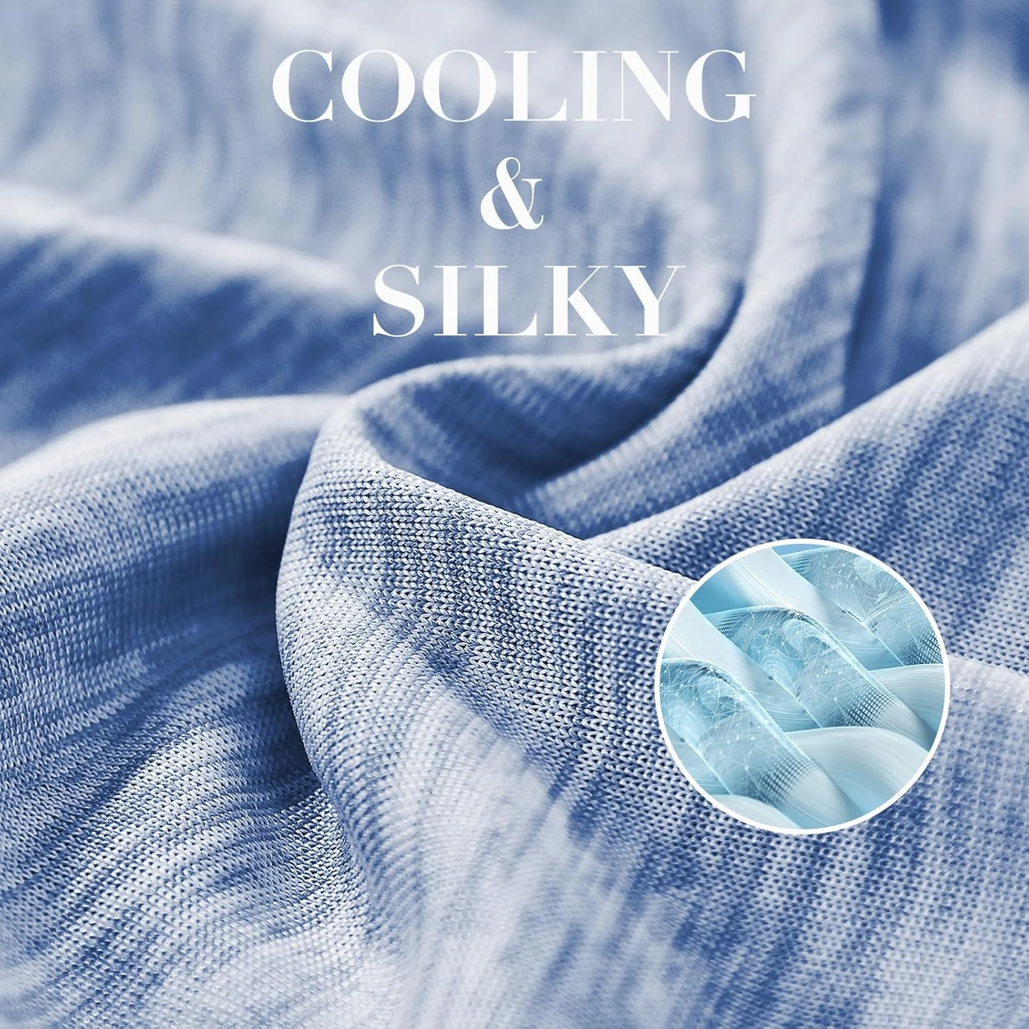 LUXEAR Cooling Blanket for Hot Sleepers Night Sweats Japanese Q-Max>0.5 Arc-Chill Cooling Fiber Keep Adults/Children Cool Twin Size Cool Summer Blanket 59 X 79in Soft Breathable All-Season-Blue