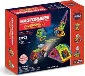 Magformers Alien Wow 22PC Set | Magnetic Tiles Building Blocks, Educational STEM Toy Set | Magnetic Building Tiles for Kids to Develop Problem-Solving Abilities and Shape Recognition
