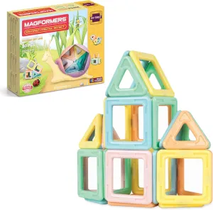 Magformers My First Pastel 30 Piece Set - Magnetic Tiles Building Blocks, Educational Kit, STEM Toy Set - Magnetic Building Tiles for Kids to Develop Problem-Solving Abilities and Shape Recognition