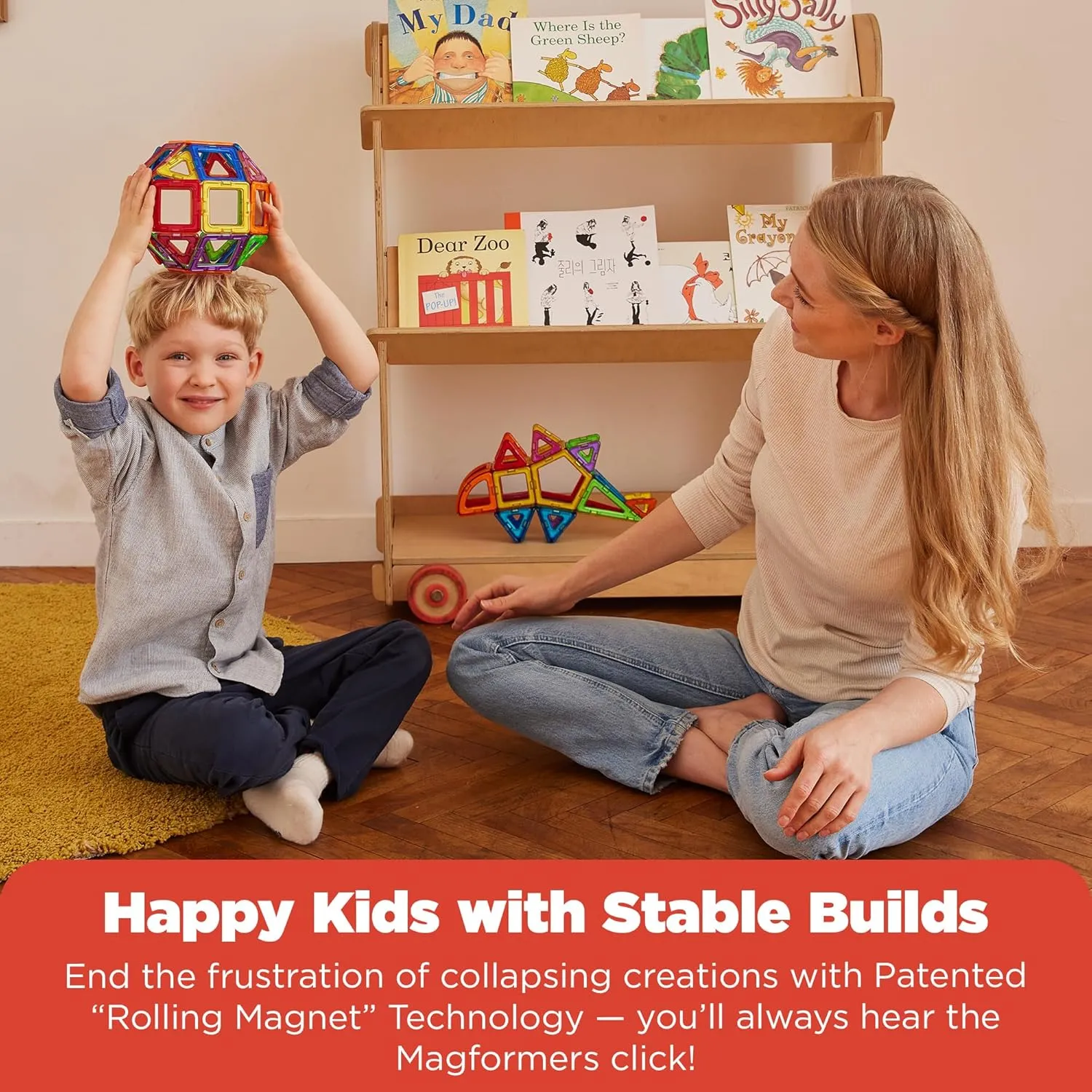 Magformers Trapezoid 12PC Set - Magnetic Tiles Building Blocks, Educational Kit, STEM Toy Set - Magnetic Building Tiles for Kids to Develop Problem-Solving Abilities and Shape Recognition