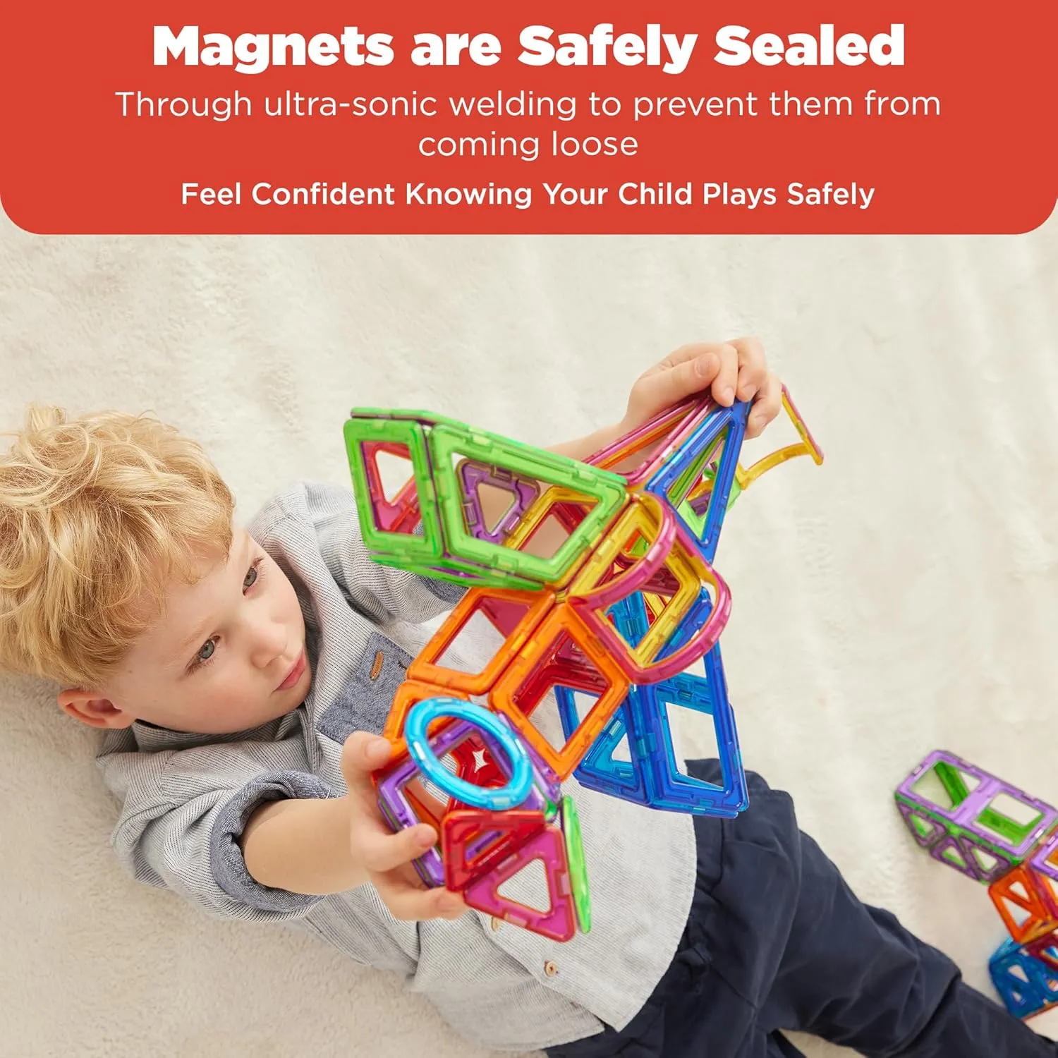 Magformers Trapezoid 12PC Set - Magnetic Tiles Building Blocks, Educational Kit, STEM Toy Set - Magnetic Building Tiles for Kids to Develop Problem-Solving Abilities and Shape Recognition