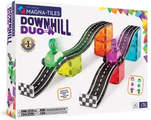 MAGNA-TILES Downhill Duo 40-Piece Magnetic Construction Set, The Original Magnetic Building Brand
