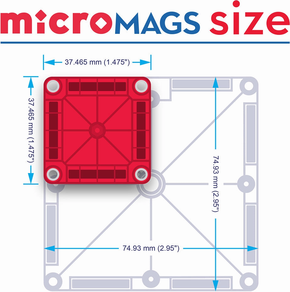 Magna-Tiles® Combo Micro Mags 46 Pc