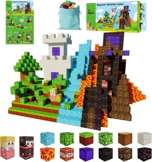 Magnetic Blocks, 100 PCS Building Blocks Set, Magnetic Tiles Building Toys for 3  Year Old Boys & Girls, STEM Magnetic Building Blocks for Toddlers Kids