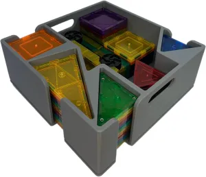 Magnetic Tile Storage - Organizer, Sorter System (Gray)
