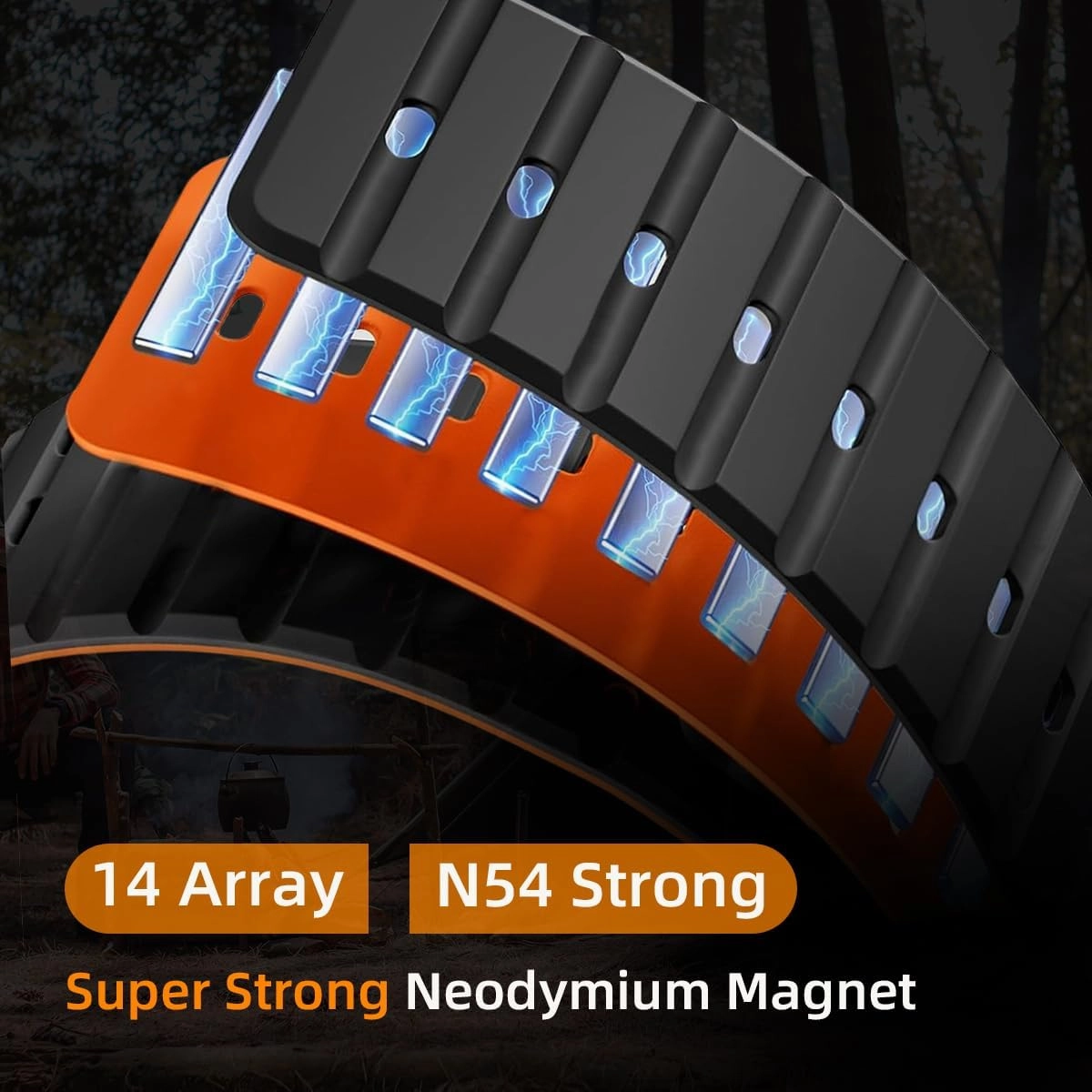Magnetic Silicone Band Compatible with Garmin Instinct 3/2/Solar/Tactical/Tide/Esports 45mm 50mm,26mm 22MM Quick Fit Release Rugged Instinct Bands for Men Women