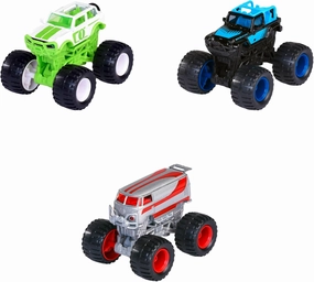 Majorette - Monster Rockerz (1 Car, 7.5 cm) - Monster Trucks Limited Edition 10 Metal Toy Car with Freewheel & Steering Function, Random Selection of 3 Cars, for Children from 3 Years