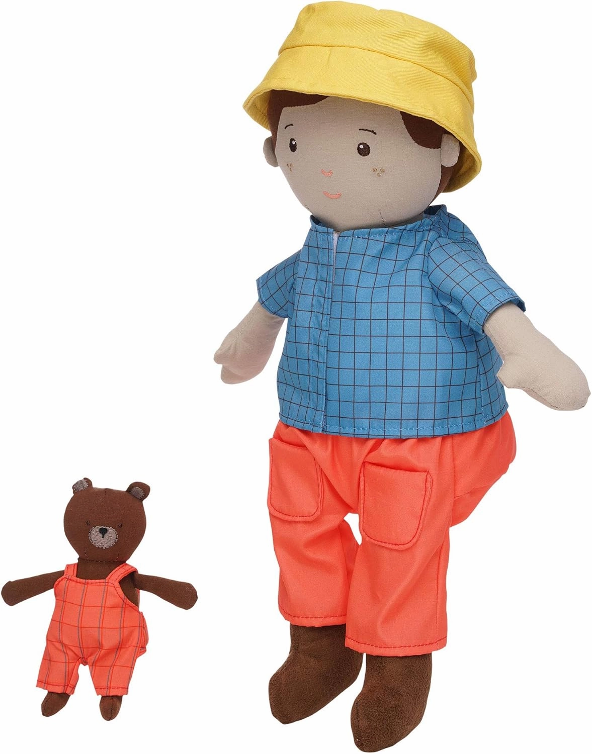 Manhattan Toy Playdate Friends Alex Machine Washable and Dryer Safe 14 Inch Doll with Mini Bear Stuffed Animal